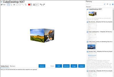 CubeDesktop NXT - Flamory bookmarks and screenshots
