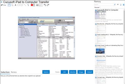 Cucusoft iPad to Computer Transfer - Flamory bookmarks and screenshots