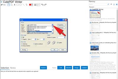 CutePDF Writer - Flamory bookmarks and screenshots