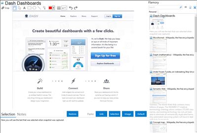 Dash Dashboards - Flamory bookmarks and screenshots