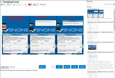 DesktopCoral - Flamory bookmarks and screenshots