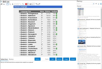dict.cc - Flamory bookmarks and screenshots