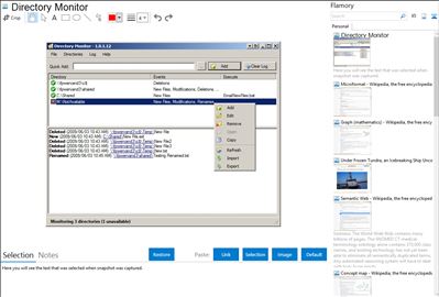 Directory Monitor - Flamory bookmarks and screenshots