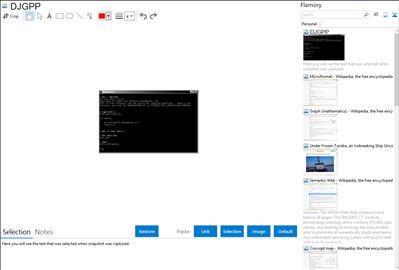 DJGPP - Flamory bookmarks and screenshots