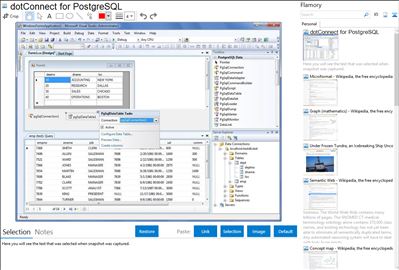 dotConnect for PostgreSQL - Flamory bookmarks and screenshots