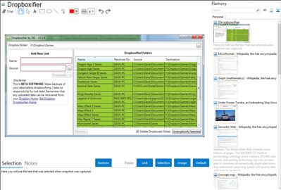 Dropboxifier - Flamory bookmarks and screenshots