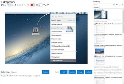 dropmark - Flamory bookmarks and screenshots