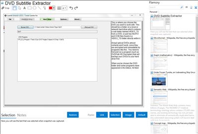 DVD Subtitle Extractor - Flamory bookmarks and screenshots