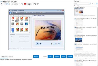 e2eSoft VCam - Flamory bookmarks and screenshots