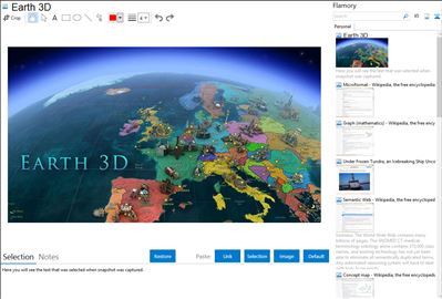 Earth 3D - Flamory bookmarks and screenshots