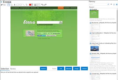 Ecosia - Flamory bookmarks and screenshots