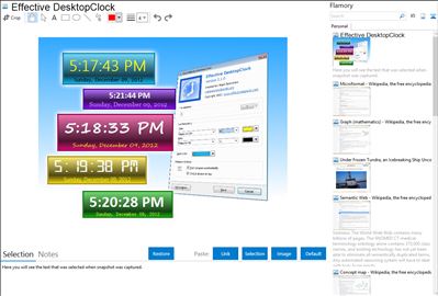 Effective DesktopClock - Flamory bookmarks and screenshots