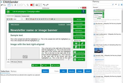 EMASender - Flamory bookmarks and screenshots
