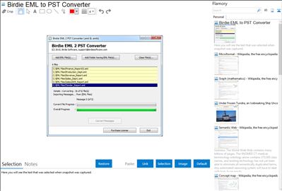Birdie EML to PST Converter - Flamory bookmarks and screenshots