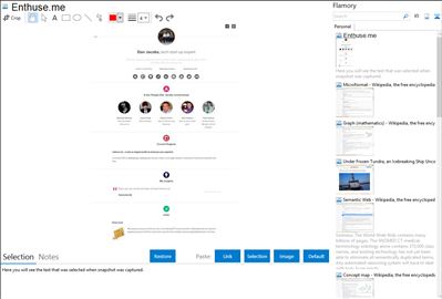 Enthuse.me - Flamory bookmarks and screenshots