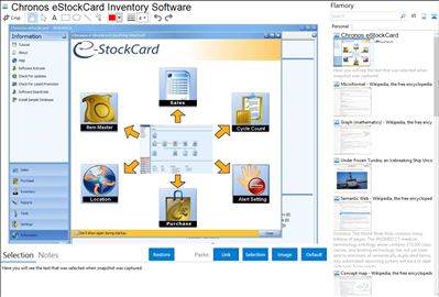Chronos eStockCard Inventory Software - Flamory bookmarks and screenshots