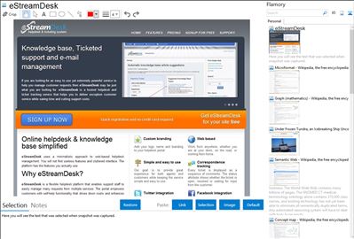 eStreamDesk - Flamory bookmarks and screenshots