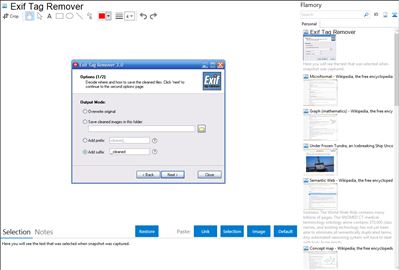 Exif Tag Remover - Flamory bookmarks and screenshots