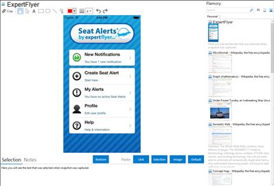 ExpertFlyer - Flamory bookmarks and screenshots