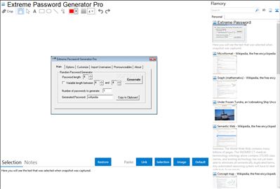 Extreme Password Generator Pro - Flamory bookmarks and screenshots