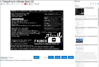 FalconFour's Ultimate Boot CD - Flamory bookmarks and screenshots