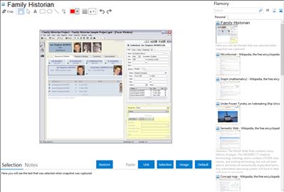 Family Historian - Flamory bookmarks and screenshots