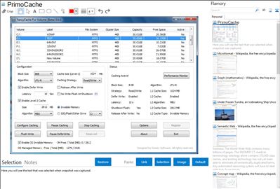 PrimoCache - Flamory bookmarks and screenshots