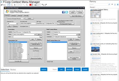 FCorp Context Menu Manager - Flamory bookmarks and screenshots
