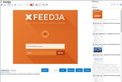 feedja - Flamory bookmarks and screenshots