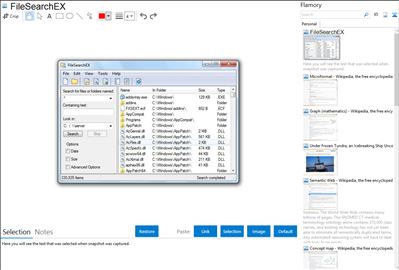 FileSearchEX - Flamory bookmarks and screenshots
