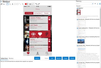 filmlovr - Flamory bookmarks and screenshots