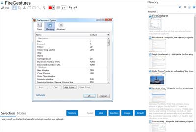 FireGestures - Flamory bookmarks and screenshots