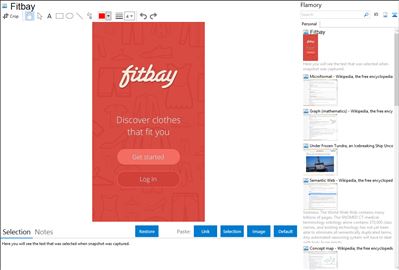 Fitbay - Flamory bookmarks and screenshots