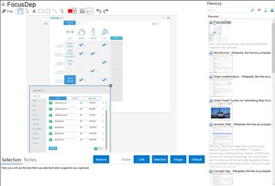 FocusDep - Flamory bookmarks and screenshots