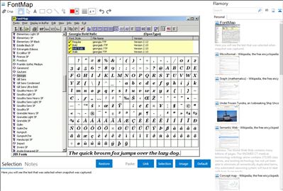 FontMap - Flamory bookmarks and screenshots