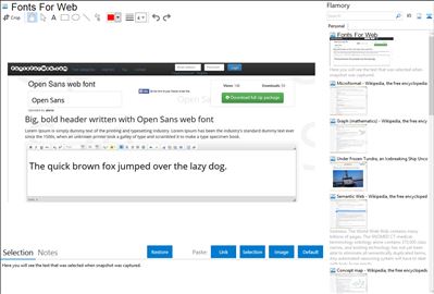 Fonts For Web - Flamory bookmarks and screenshots