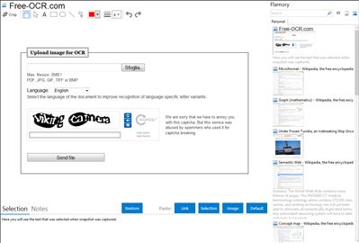 Free-OCR.com - Flamory bookmarks and screenshots