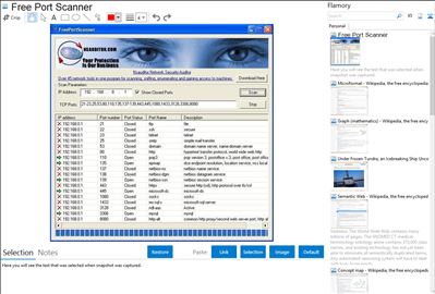 Free Port Scanner - Flamory bookmarks and screenshots