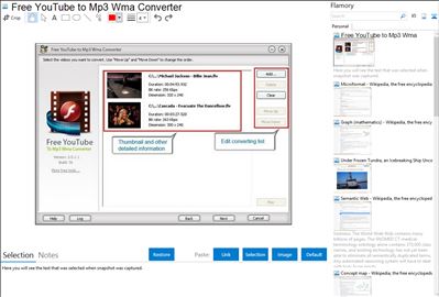 Free YouTube to Mp3 Wma Converter - Flamory bookmarks and screenshots