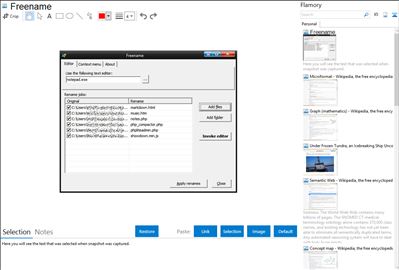 Freename - Flamory bookmarks and screenshots