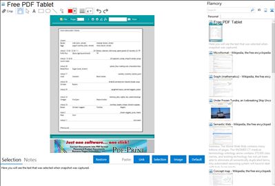 Free PDF Tablet - Flamory bookmarks and screenshots