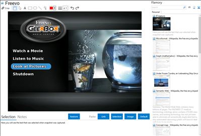 Freevo - Flamory bookmarks and screenshots