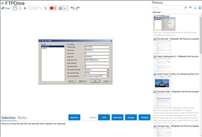 FTPDrive - Flamory bookmarks and screenshots