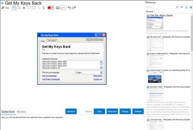 Get My Keys Back - Flamory bookmarks and screenshots