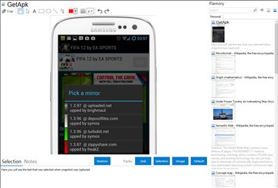 GetApk - Flamory bookmarks and screenshots