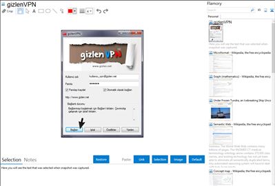 gizlenVPN - Flamory bookmarks and screenshots