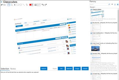 Glasscubes - Flamory bookmarks and screenshots