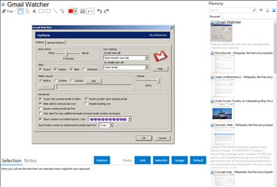 Gmail Watcher - Flamory bookmarks and screenshots