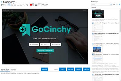 Gocinchy - Flamory bookmarks and screenshots