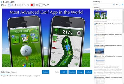 GolfCard - Flamory bookmarks and screenshots